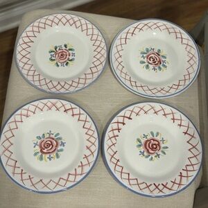 Vintage DERUTA ITALY Kate Williams For Sweet Nellie Designs Salad Plates
